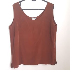 Vintage Chesnut Brown Silk Tank